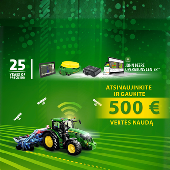 Sutaupykite iki 10 % degalų nevairuodami traktoriaus