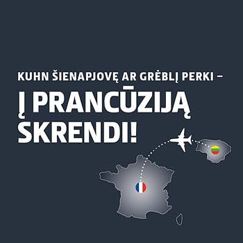 KUHN šienapjovę ar grėblį perki – į Prancūziją skrendi!
