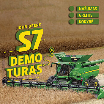 John Deere S7 demo turas startavo!