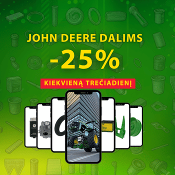 Sugrįžta „Super trečiadieniai“. -25% John Deere dalims!